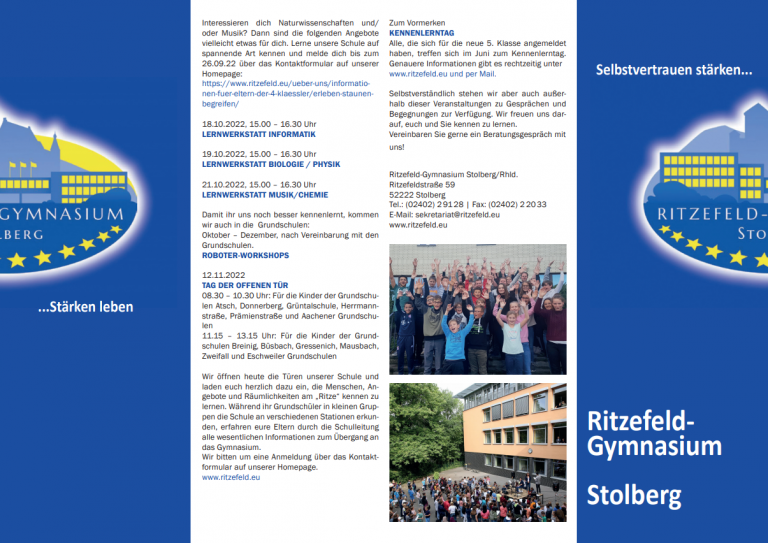 Informationen für Eltern der 4.-Klässler – Ritzefeld-Gymnasium Stolberg